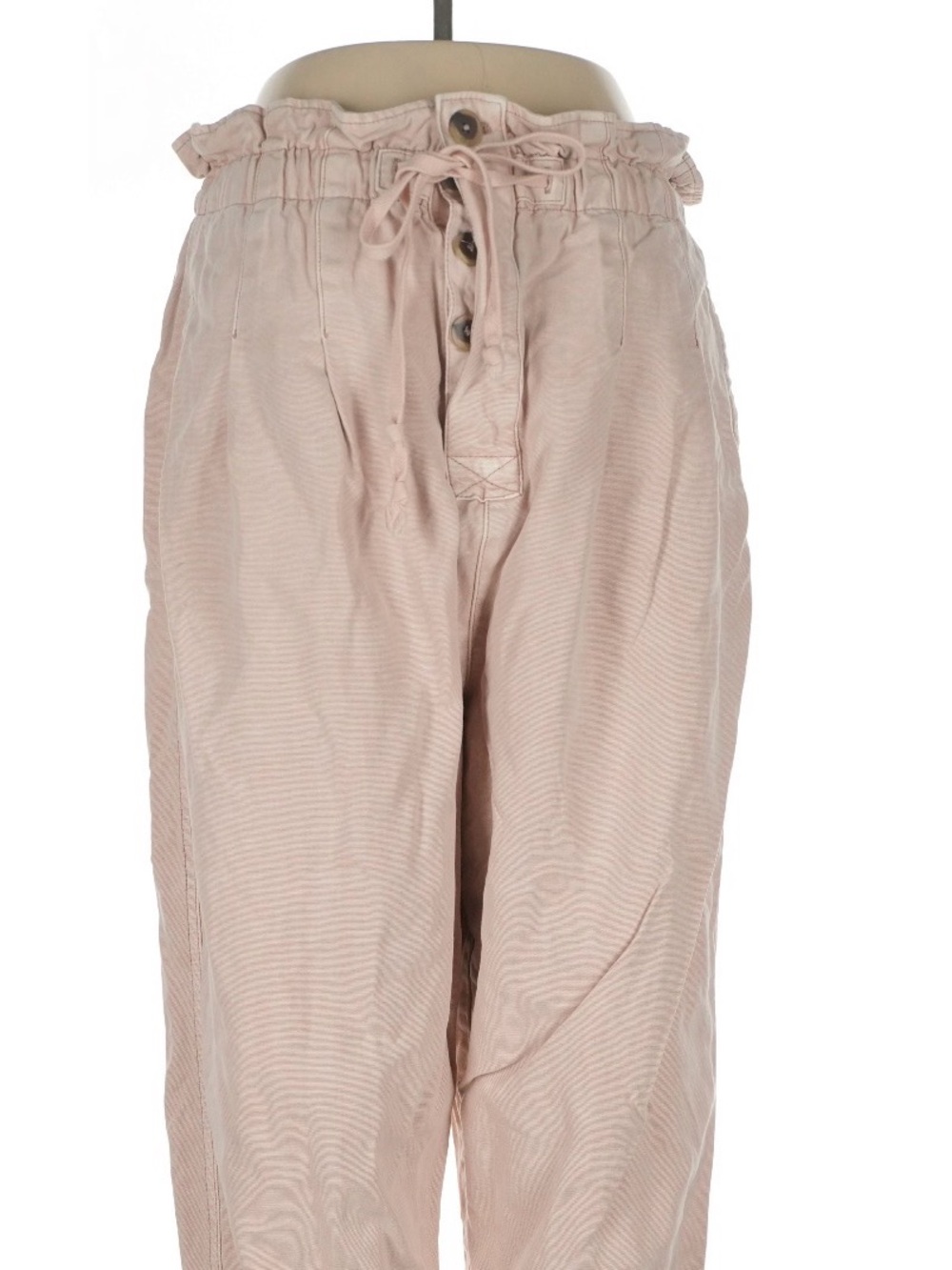 Free People Drawstring Trouser Pants in Blush Pink